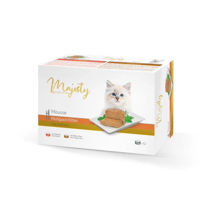 Precio Bajo Majesty Kitten Gold Selection Mousse lata – Pack