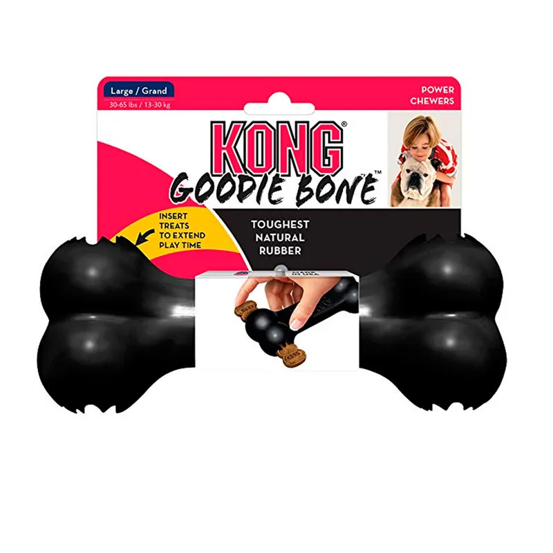 Kong Goodie Bone Hueso negro para perros Última Versión