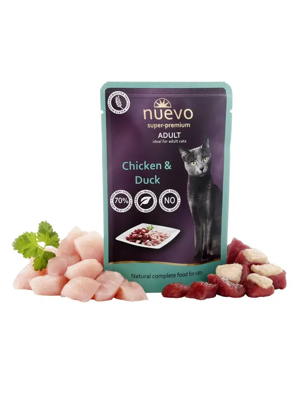 Envío Inmediato Sobre Gato ADULTO Pollo y Pato NUEVO 16x85g