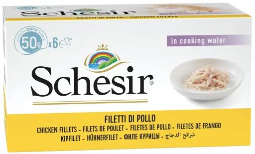 Schesir Multipack Comida Húmeda de Pollo con Arroz al Natural para Gatos Imprescindible (Must-Have)