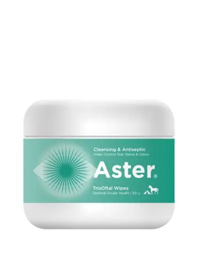 VetNova Toallitas Aster Trisoftal para Limpieza y Control del Mal Olor Zona Periocular y Comisuras Labiales Alta Calidad