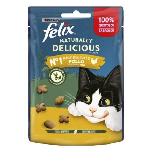 Promoción Exclusiva Purina Felix Snacks Naturally Delicious de Pollo para Gatos