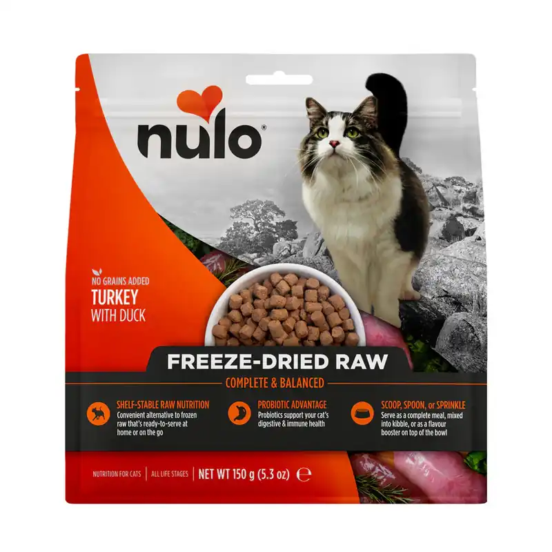 Nulo Freeze Dried Raw Pavo y Pato alimento liofilizado para gatos Ordena Ya