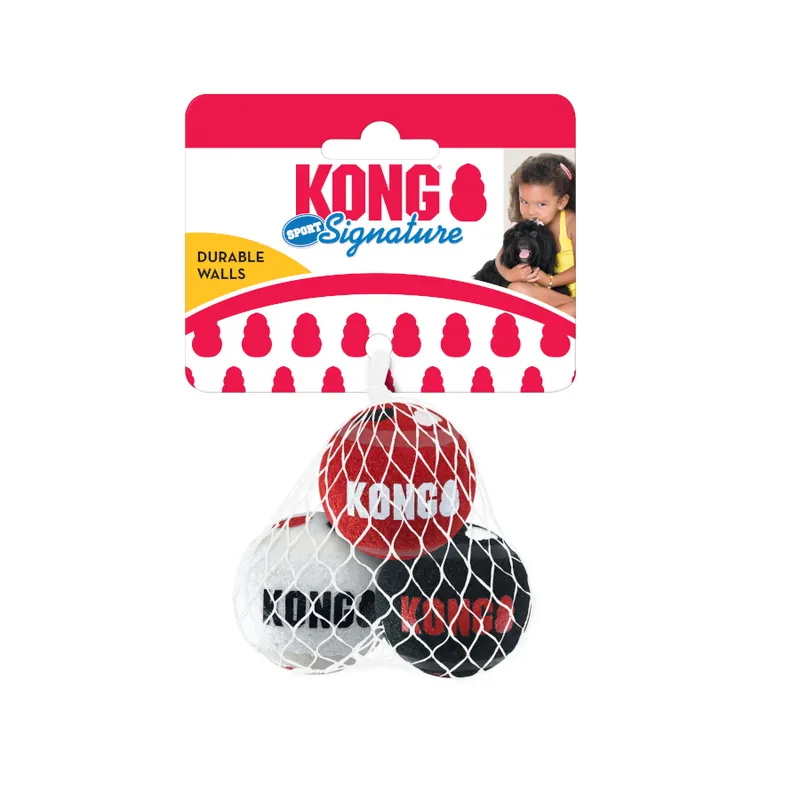 Kong Signature Sport 3-PK Pelotas de tenis para perros Última Versión
