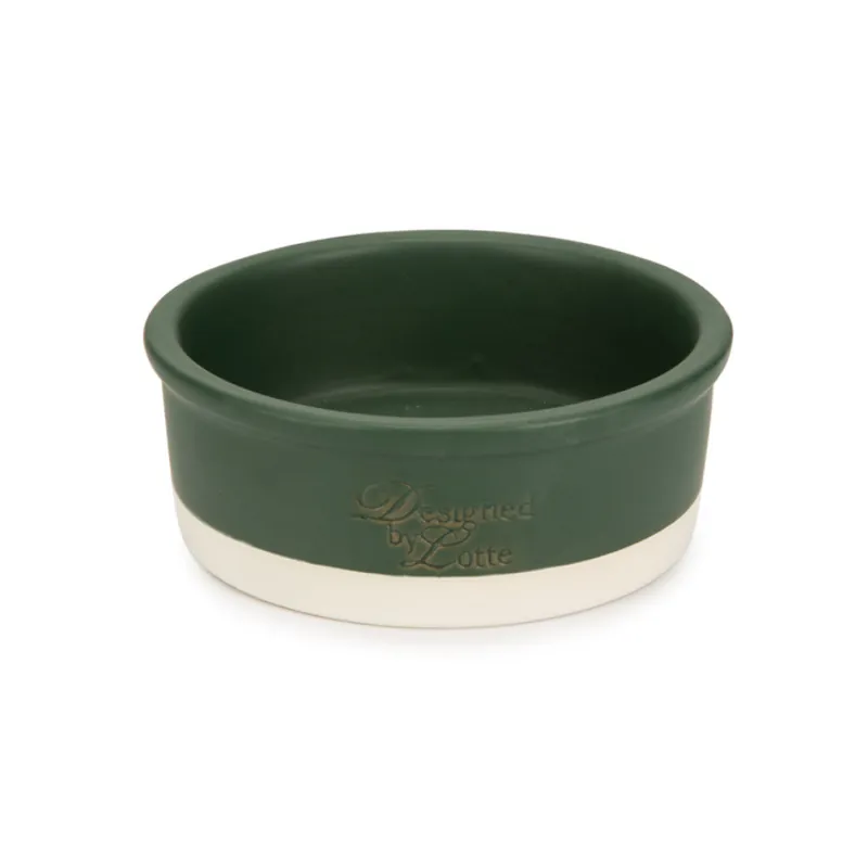 Designed by Lotte Joa Comedero de Cerámica Verde para perros Garantía De Devolución De Dinero