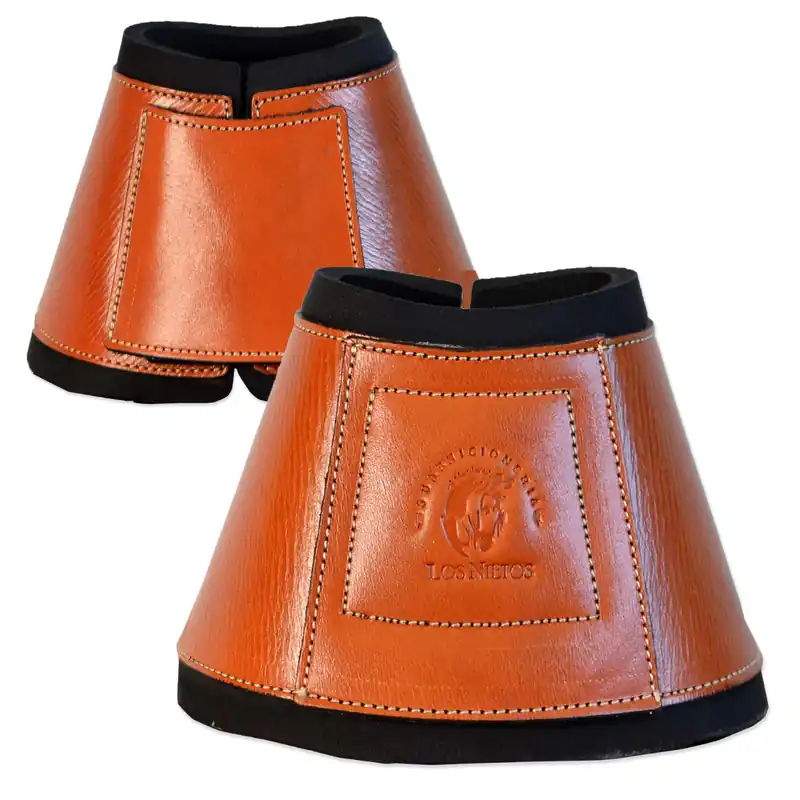 Guarnicioneria Los Nietos Campanas Cuero Y Neopreno Color Avellana Equipamiento Para El Caballo Económico