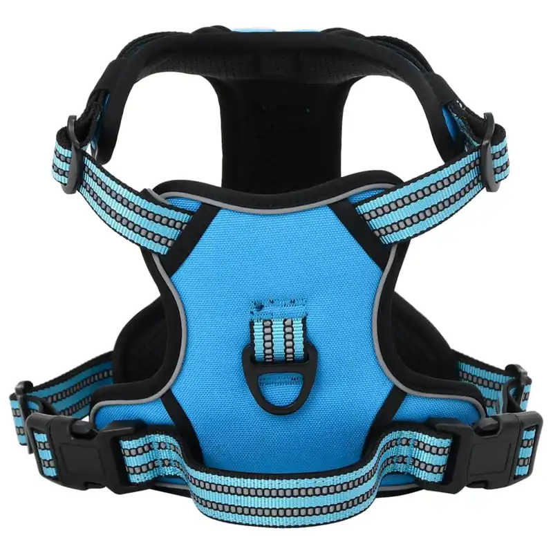 VidaXL Arnés con bandas reflectantes ajustables azul para perros Gran Oferta