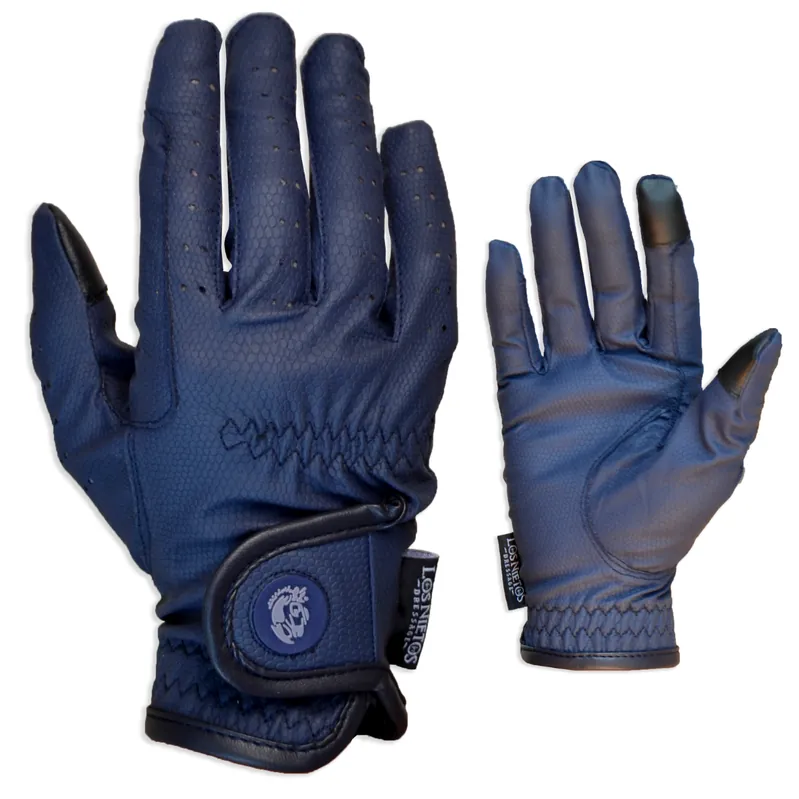 Garantía De Devolución De Dinero Guarnicioneria Los Nietos Guantes De Equitación Serino Color Azul Equipamiento Para El Caballo