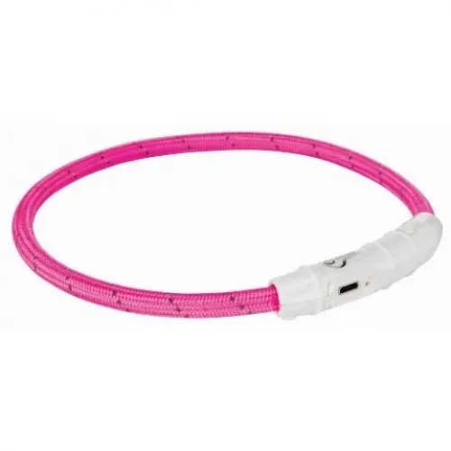 Trixie Collar con Luz Led L-XL Rosa para perros Envío Exprés