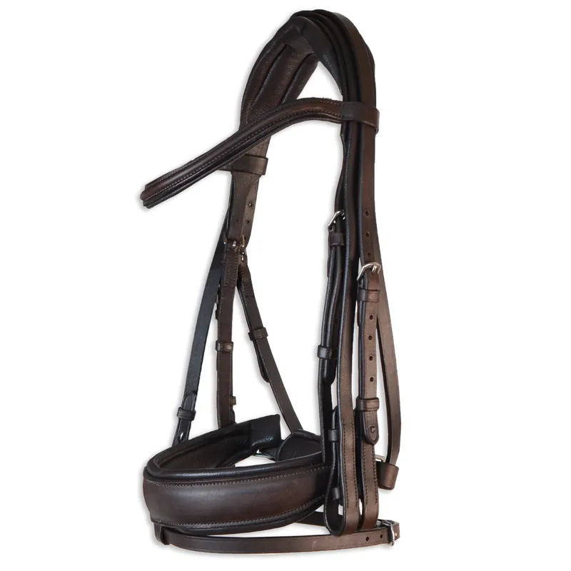 Guarnicioneria Los Nietos Cabezal Inglés Con Doble Rienda para caballos Marca Reconocida