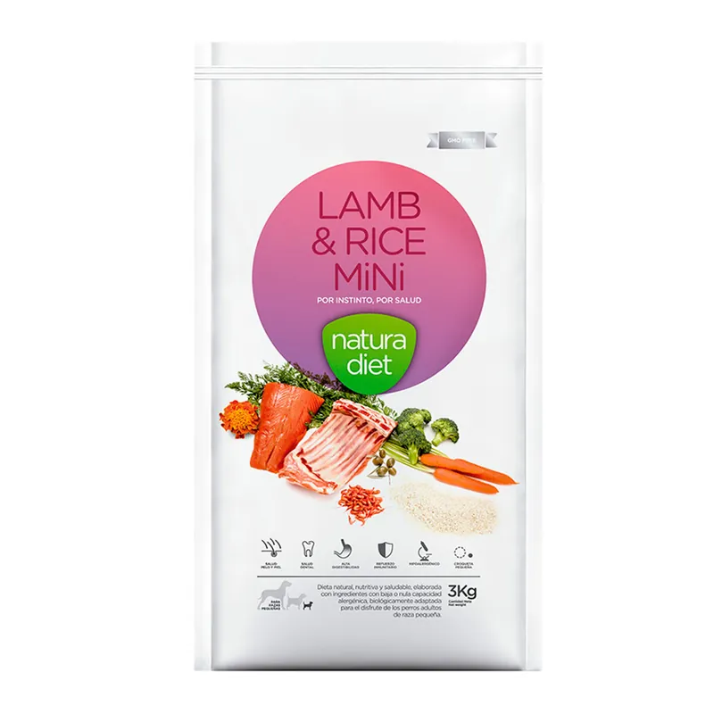 Natura Diet Adult Mini Daily Food Cordero y Arroz pienso para perros Solo Hoy