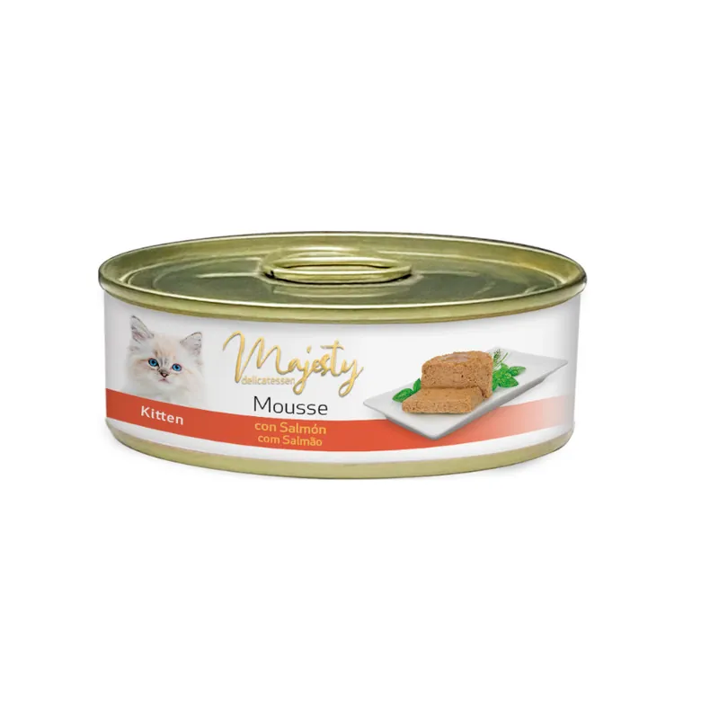 Precio Bajo Majesty Kitten Mousse de Salmón lata