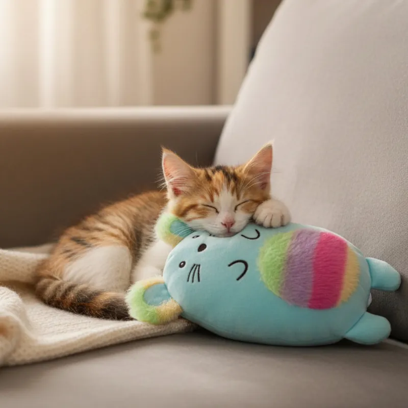 Tootoy! Peluche Rainbow Mouse Azul para gatos Solo Por Tiempo Limitado