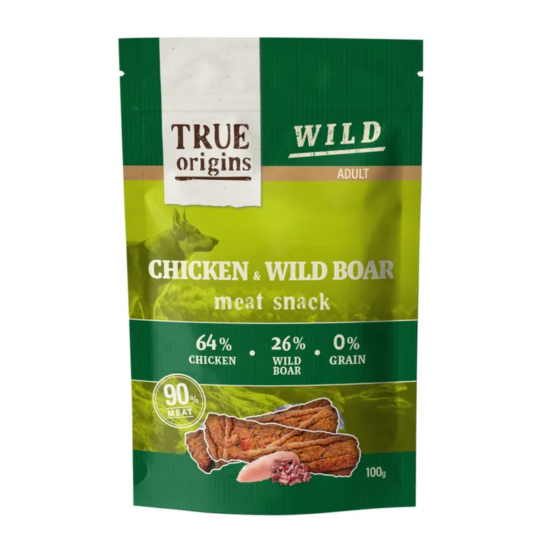Oferta Limitada True Origins Tiras Wild Adult Pollo y Jabalí para perros