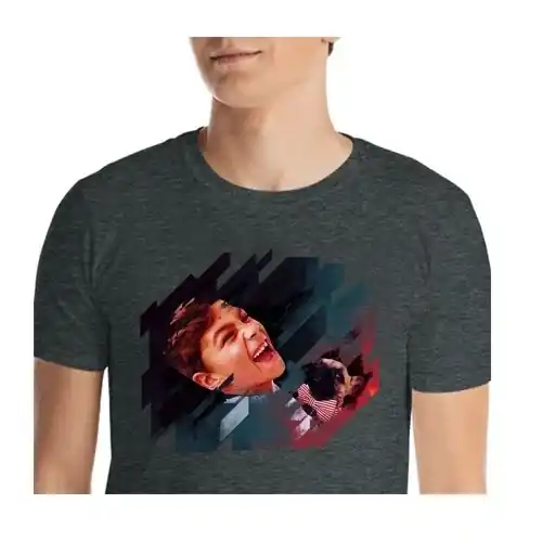 Mascochula camiseta hombre electronic personalizada con tu mascota gris oscuro Ordenar Ahora Mismo