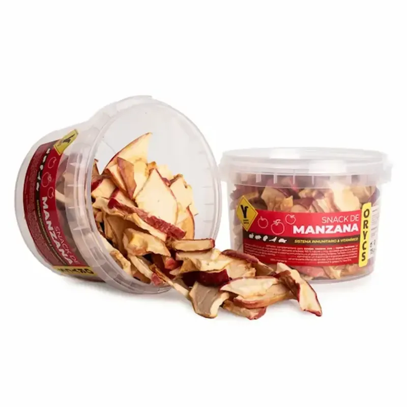 Devolución Gratuita Snack Manzana ORYCS alimento complementario para conejos, roedores, aves y reptiles herbívoros 75 g
