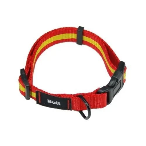Collar diseño España para perros color Rojo y Amarillo Venta Final